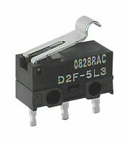 OMRON D2F-5L3 Microswitch, Subminiature, Simulated Roller Lever, SPDT, Solder, 5 A