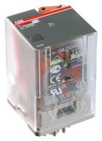 ABB 1SVR405621R0100 Power Relay, Interface, DPDT, 24 VAC, 10 A, CR-U Series, Socket, Non Latching