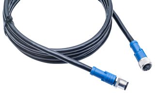 AMPHENOL LTW HMC-000505-0MF-CSA02 Circular Cable Assembly, Circular Plug to Circular Receptacle, 5 Ways, 6.6 ft, 2 m, Black