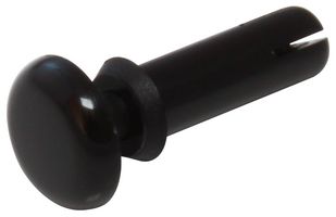 ESSENTRA COMPONENTS SR 2032 B Rivet, Snap, Black, Nylon, 2.2 mm Hole Dia, 1.3 mm - 2 mm Grip, 4.2 mm Dia, 1.2 mm Depth