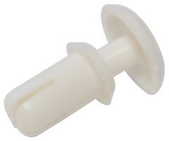 ESSENTRA COMPONENTS SR 2056W Rivet, Snap, White, Nylon, 2.2 mm Hole Dia, 3.7 mm - 4.4 mm Grip, 4.2 mm Dia, 1.2 mm Depth