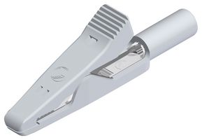 HIRSCHMANN TEST AND MEASUREMENT 930317807 Crocodile Clip, 4mm, White, 8A