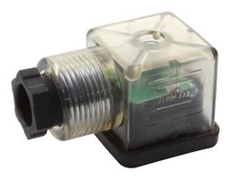 MOLEX 121064-0600 Circular DIN Valve Connector, Right Angle, DIN Form A, 2 Poles + Ground, 24V, 16 A, 18 mm