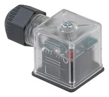 MOLEX 121207-0082 Circular DIN Valve Connector, BRAD, Right Angle, DIN Form A, 2 Poles + Ground, 12V AC/DC, 16 A