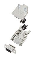 AMPHENOL COMMUNICATIONS SOLUTIONS L17DTPK-M-25+L77DB25SST D Sub Connector, With Backshell, DB25, Standard, Receptacle, DTPK-M, 25 Contacts, DB, Screw