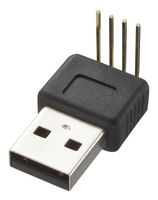 CLEVER LITTLE BOX CLB-JL-8136 USB Connector, End W/Pin, USB Type A, Plug, 4 Ways, Through Hole Mount, Right Angle
