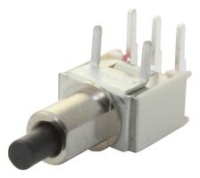 C&K COMPONENTS TP12SH9AQE Pushbutton Switch, Tiny, TP Series, SPDT, On-(On), Plunger, Black