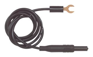 POMONA 5295-36-0 Test Patch Lead, Banana Plug Shrouded, Spade Lug, 36 ", 914 mm, Black, 7 A