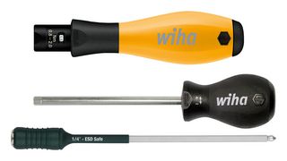 WIHA 26629 Torque Screwdriver, 4 mm Drive, 0.4N-m to 1N-m, 127 mm Length, TorqueVario-S