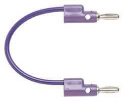 POMONA B-4-7 Banana Test Lead, 4mm Stackable Banana Plug, 4mm Stackable Banana Plug, 4 ", 101.6 mm, Violet