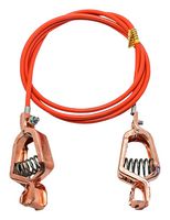 MUELLER ELECTRIC AI-000500-60. Earth Strap, Crocodile Clip to Crocodile Clip, 5 ft, 1.52 m, Orange