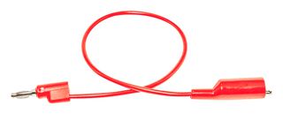 MUELLER ELECTRIC BU-P1166-48-2. Alligator Clip to Banana Plug Test Lead, Alligator Clip, 4mm Stackable Banana Plug, 47 ", 1.2 m