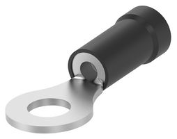 TE CONNECTIVITY 342063 Ring Tongue Terminal, M6, 1/4", 14 AWG, 2 mm², PIDG, Black