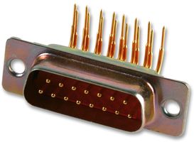 ITW MCMURDO DA15PN D Sub Connector, Standard, Plug, Standard D, 15 Contacts, DA, Solder