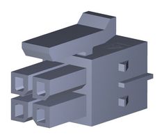 MOLEX 206461-0400 Connector Housing, Black, Micro-Fit+ 206461 Series, Receptacle, 4 Ways, 3 mm