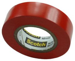 3M 35 RED (1/2"X20FT) Electrical Insulation Tape, PVC (Polyvinyl Chloride), Red, 12.7 mm x 6.1 m