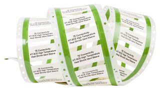 TE CONNECTIVITY - RAYCHEM HT-SCE-1K-1/8-2.0-9 Wire Marker, Heat Shrinkable Sleeve, Blank (No Legend), Fluoropolymer, White, 3.18mm x 50mm