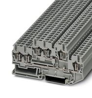 PHOENIX CONTACT 3038516 DIN Rail Mount Terminal Block, Feed-Thru, 6 Ways, 28 AWG, 12 AWG, 2.5 mm², Clamp, 22 A