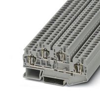 PHOENIX CONTACT 3031429 DIN Rail Mount Terminal Block, 4 Ways, 28 AWG, 10 AWG, 4 mm², Clamp, 30 A