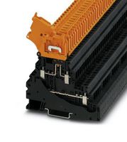 PHOENIX CONTACT 3214326 DIN Rail Mount Terminal Block, Lever Disconnect, 4 Ways, 26 AWG, 10 AWG, 4 mm², Screw, 28 A