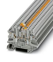 PHOENIX CONTACT 3064043 DIN Rail Mount Terminal Block, Knife Disconnect, 4 Ways, 26 AWG, 10 AWG, 4 mm², Screw, 20 A