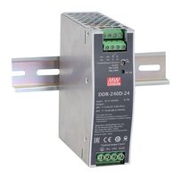 MEAN WELL DDR-240D-48 Isolated DIN Rail Mount DC/DC Converter, Railway, 2:1, 240 W, 1 Output, 48 V, 5 A