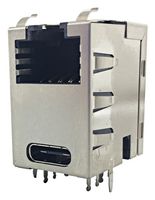 AMPHENOL COMMUNICATIONS SOLUTIONS RJE4E1881401 Modular Connector, RJ45 Jack with USB, 1 x 1 (Port), 8P8C, Cat5e