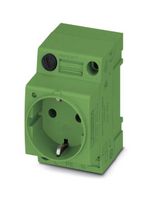 PHOENIX CONTACT 0804030 Pin & Sleeve Connector, 16 A, 250 V, DIN Rail Mount, Socket, 2P, Green