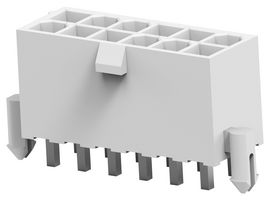 TE CONNECTIVITY 1-2825274-2 Rectangular Power Connector, 12 Contacts, VAL-U-LOK HCS, PCB Mount, Through Hole, 4.2 mm, Plug