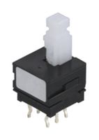 ALPS ALPINE SPPH130500 Pushbutton Switch, SPPH1 Series, DPDT, Latching, Square