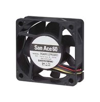 SANYO DENKI 9GA0624H6001 DC Axial Fan, 24 V, Square, 60 mm, 20 mm, Ball Bearing, 18.4 CFM