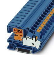 PHOENIX CONTACT 3214025 DIN Rail Mount Terminal Block, N Disconnect, 2 Ways, 24 AWG, 4 AWG, 16 mm², Push In, 68 A