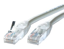 ROLINE 21.15.0500 Ethernet Cable, Cat5e, RJ45 Plug to RJ45 Plug, UTP (Unshielded Twisted Pair), Grey, 500 mm
