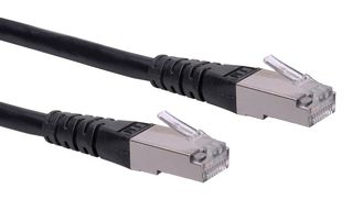 ROLINE 21.15.1405 Ethernet Cable, Cat6, RJ45 Plug to RJ45 Plug, SFTP (Screened Foiled Twisted Pair), Black, 20 m