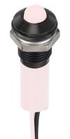 APEM Q8P3BXXW12E LED Panel Mount Indicator, White, 12 VDC, 8 mm, 20 mA, 1.6 cd, IP67