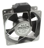 SANYO DENKI 109-602 DC Axial Fan, Square, 160 mm, 51 mm, Ball Bearing, 300.4 CFM
