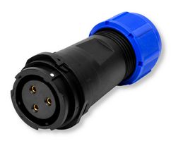 MULTICOMP PRO MP002693 Circular Connector, MP-T21, Inline Receptacle, Female Contacts, 3 Way, Bayonet, Screw, IP67, 30A