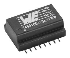 WURTH ELEKTRONIK 7490140117C Ethernet & LAN Transformer, 10/100 Base-T, 1 Port, 1:1, 350 µH, 2.5 kV, Surface Mount