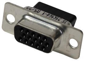 TE CONNECTIVITY - AMP 216164-1 D Sub Connector Housing, 15 Ways, High Density D Sub, DE, HDP-22, Receptacle, Steel Body