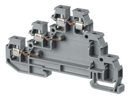 TE CONNECTIVITY - ENTRELEC 1SNA115542R1200 DIN Rail Mount Terminal Block, 4 Ways, 20 AWG, 12 AWG, 2.5 mm², Screw, 22 A