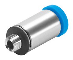 FESTO QSM-M7-6-I-R Pneumatic Fitting, Push-In Fitting, M7, 14 bar, 6 mm, Brass, QSM