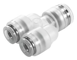 FESTO NPQP-Y-Q12-Q10-FD-P10 Pneumatic Fitting, Push-In T-Fitting, 10 bar, 12 mm, PP (Polypropylene), NPQP