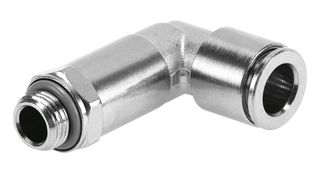 FESTO NPQH-LL-G18-Q8-P10 Pneumatic Fitting, Push-In L-Fitting, G1/8, 20 bar, 8 mm, Brass, NPQH