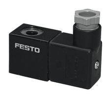 FESTO MSFW-230-50/60 Solenoid Valve, 230 VAC, -5 °C to 40 °C, Knurled Nut, Plug, Socket, MSFW Series