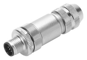 FESTO NECU-M-S-B12G5-C2-PB Sensor Connector, NECU Series, M12, Female, 5 Positions, Screw Pin, Straight Cable Mount
