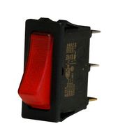 MULTICOMP PRO MP004415 Rocker Switch, SPST, Illuminated, Panel Mount, Red