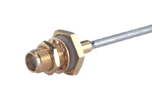 HUBER+SUHNER 24_SMA-50-3-15/111_NE RF / Coaxial Connector, SMA Coaxial, Straight Bulkhead Jack, Solder, 50 ohm