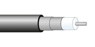 HUBER+SUHNER RADOX_RF_316_D Coaxial Cable, Radox RF 316D, RD316, RG316D, 328 ft, 100 m, 3.2 mm, 50 ohm