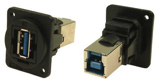 CLIFF ELECTRONIC COMPONENTS CP30210NX USB Adapter, PLAIN Hole, USB Type A Receptacle, USB Type B Receptacle, USB 3.0, FT