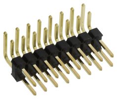 AMPHENOL COMMUNICATIONS SOLUTIONS 10129382-910001BLF Pin Header, Board-to-Board, 2.54 mm, 2 Rows, 10 Contacts, Through Hole Right Angle, FCI Econostik